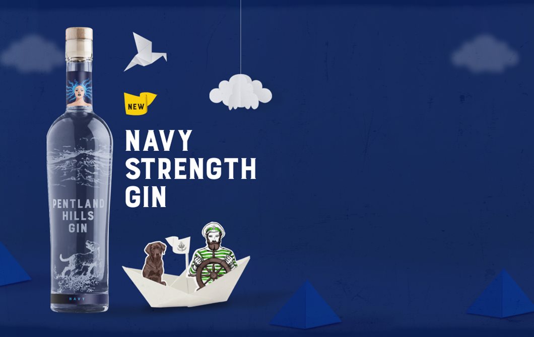 Navy Strength Gin Promo - Pentland Hills Gin
